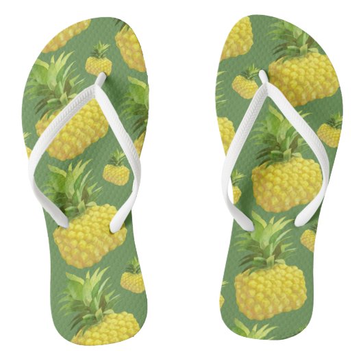 Illustratie ananas teenslippers (Voetbed)