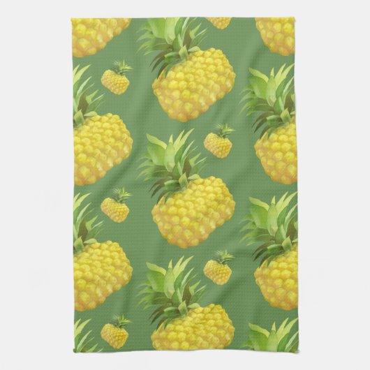 Illustratie ananas theedoek (Verticaal)