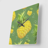 Illustratie ananas vierkante klok (Hoek)