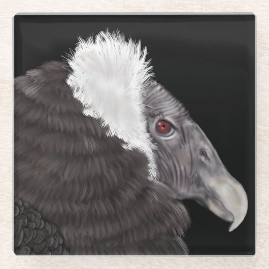 Illustratie Andean Condor Glazen Onderzetter (Voorkant)
