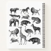  illustratie "Animal Safari" gepersonaliseerd Notitieboek (Achterkant)