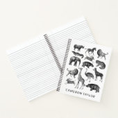  illustratie "Animal Safari" gepersonaliseerd Notitieboek (Binnen)