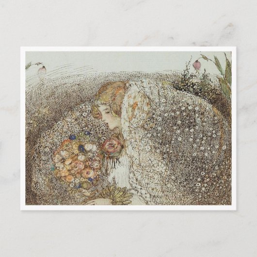 Illustratie Annie French "De Bruid"  Briefkaart (Voorkant)