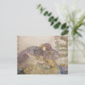 illustratie Annie French "Lila Veil" Briefkaart (Staand voorkant)