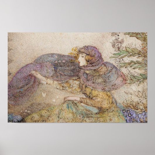  illustratie Annie French "Lila Veil" Poster (Voorkant)