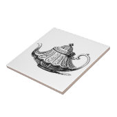 Illustratie Antiek theepot Tegeltje (Zijkant)