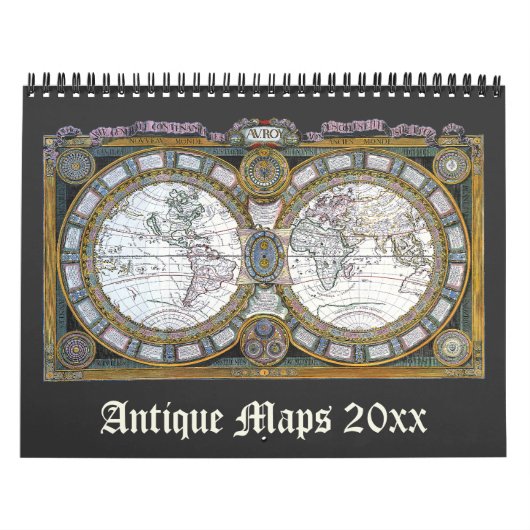  illustratie Antiek Wereldkaarten Kalender (Hoes)