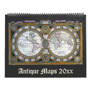 illustratie Antiek Wereldkaarten Kalender