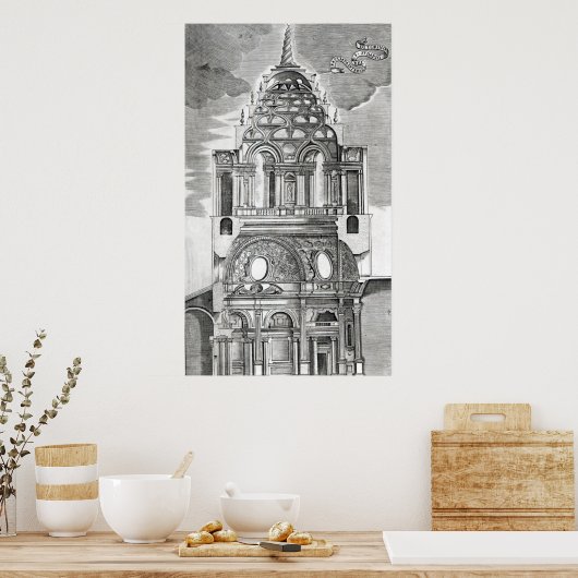 Illustratie architectuur poster (Keuken)