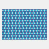 Illustratie Argyle Clothes in Blue Inpakpapier Vel (Voorkant 3)