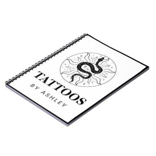 Illustratie artistieke slang tattoo Cosmic Mystica Notitieboek (Linkerzijde)