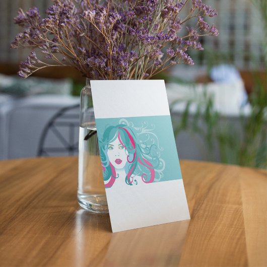 Illustratie artistieke vrouw kaart