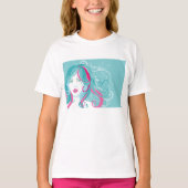 Illustratie artistieke vrouw t-shirt (Voorkant)