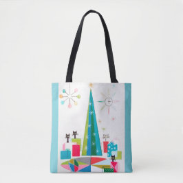 illustratie atoomkerst tote bag