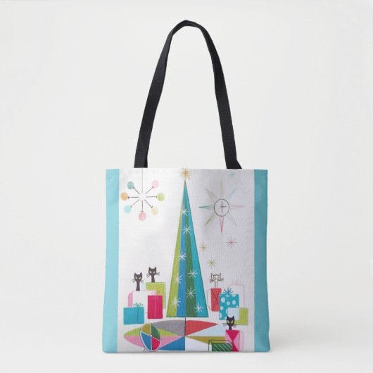  illustratie atoomkerst tote bag (Voorkant)
