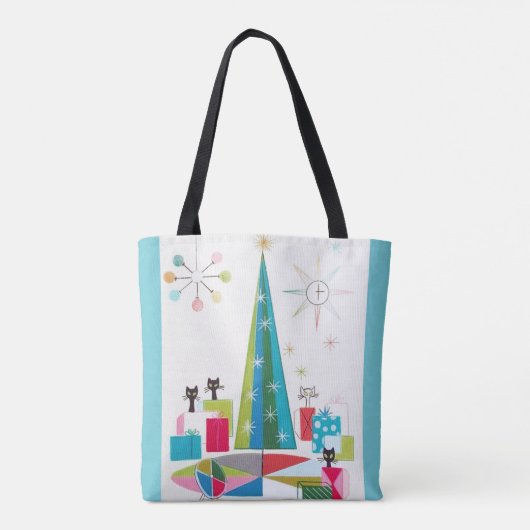  illustratie atoomkerst tote bag (Achterkant)