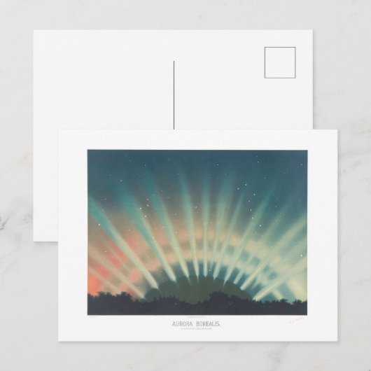 Illustratie  Aurora Borealis Briefkaart (Voorkant / Achterkant)