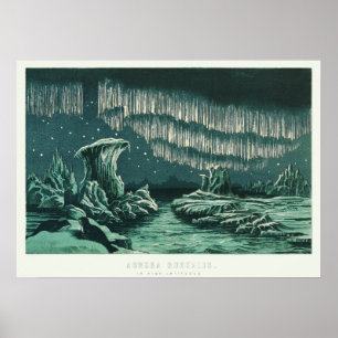 Illustratie  Aurora Borealis Poster
