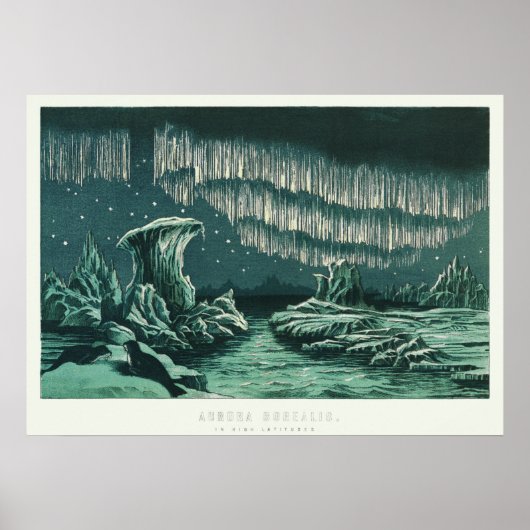 Illustratie  Aurora Borealis Poster (Voorkant)