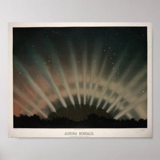 Illustratie  Aurora Borealis Poster (Voorkant)