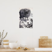 illustratie "Baa Baa Black Sheep" Poster (Keuken)