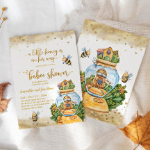 Illustratie Baby shower honingComb en bijen