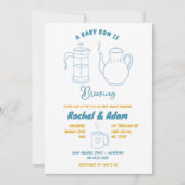 illustratie baby shower Tea Doodle Kaart (Voorkant)