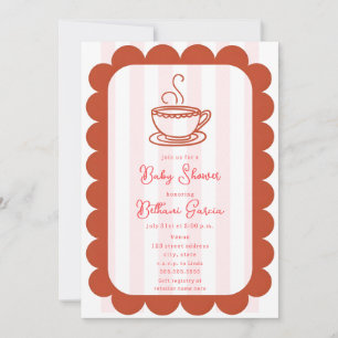 illustratie baby shower Tea Doodle Kaart