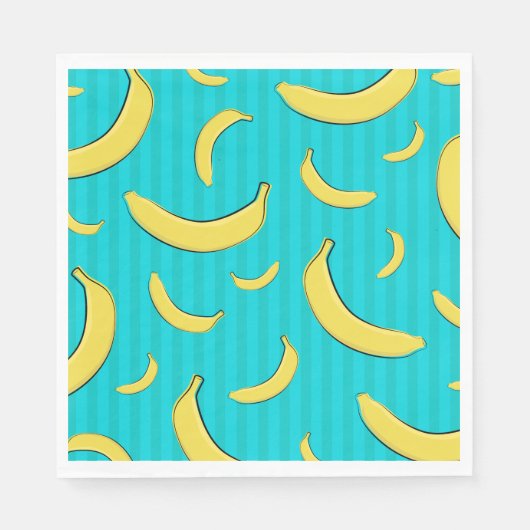 Illustratie bananen servet (Voorkant)