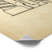 Illustratie Barber Pole Old Kijk patent print (Hoek)