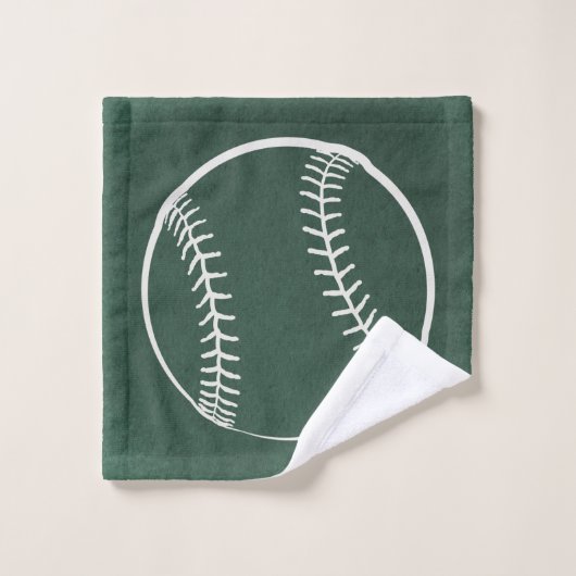 illustratie Baseball Art Green Achtergrond Washandje (Wasdoekje)