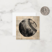  illustratie Baseball Newspapier Style Notitiekaartje (Voorkant / Achterkant in situ)