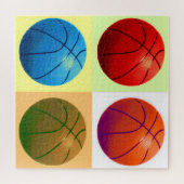 Illustratie Basketball Schilderen Pop Kunstsport Legpuzzel (Horizontaal)
