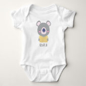 Illustratie Beer Cute Koala -  naam B Romper (Voorkant)