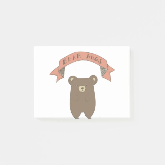 Illustratie beer Hugs Post-it® Notes (Voorkant)