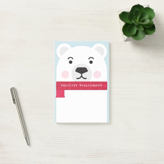 Illustratie Beer van Cute Winter Polar Post-it® Notes (Kantoor)