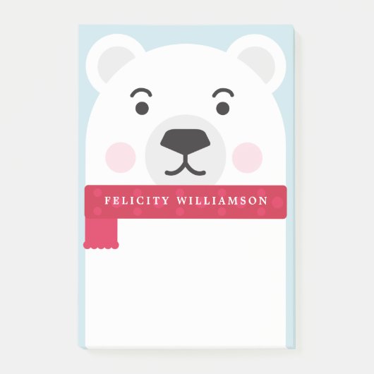 Illustratie Beer van Cute Winter Polar Post-it® Notes (Voorkant)