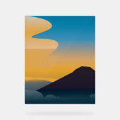 Illustratie bergschilderij acryl bord (Voorkant)