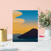 Illustratie bergschilderij acryl bord (Huwelijk)