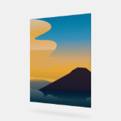 Illustratie bergschilderij acryl bord (Hoek)