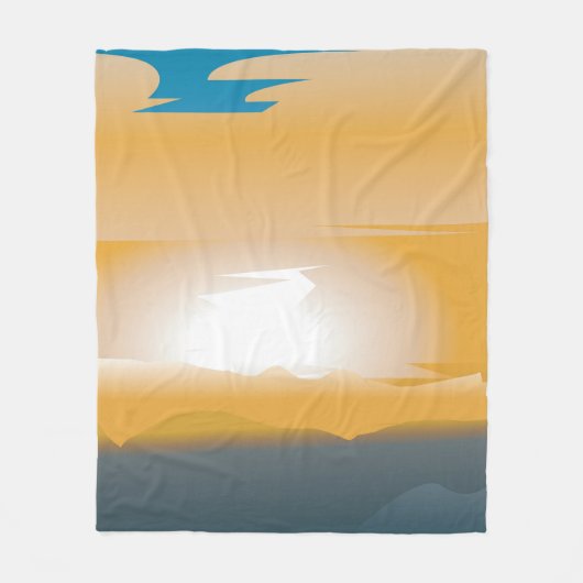 Illustratie bergschilderij fleece deken (Voorkant)