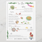 Illustratie Bespoke | Menu Taco Bar Wedding (Voorkant)