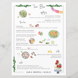Illustratie Bespoke | Menu Taco Bar Wedding