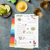Illustratie Bespoke | Menu Taco Bar Wedding