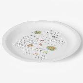 Illustratie Bespoke | Menu Taco Bar Wedding Papieren Bordje (Gekanteld)