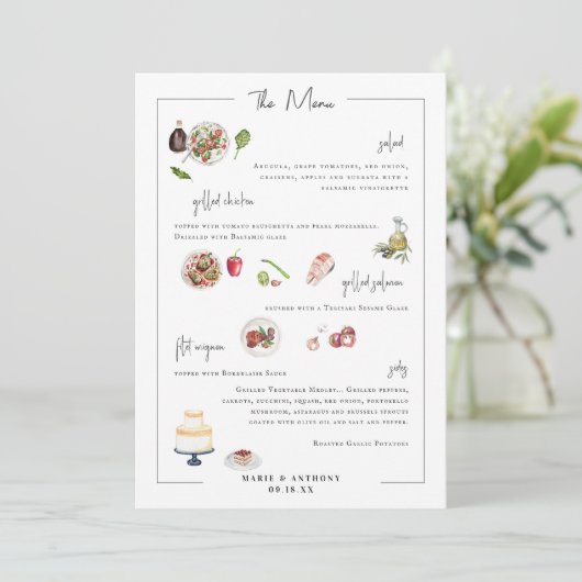 Illustratie Bespoke | Menu Weddenschappen (Staand voorkant)