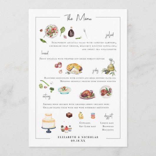 Illustratie Bespoke | Menu Weddenschappen (Voorkant)