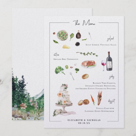Illustratie Bespoke | Menu Weddenschappen (Voorkant / Achterkant)