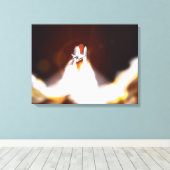 Illustratie bij lancering van Space Shuttle Canvas Afdruk (Insitu (Houten vloer))