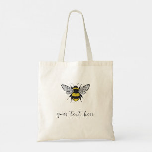 Illustratie bijen - voeg uw eigen Canvas tas voor 